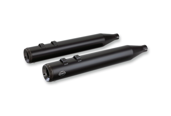 S&S 17-24 Harley Touring S&S Grand National Slip-On Mufflers Black 1801-1204