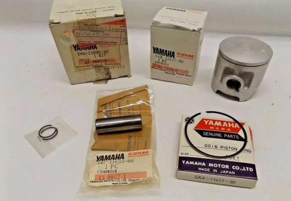 1984 Yamaha YZ125L OEM Piston Kit 3rd O/S 24X-11630-30