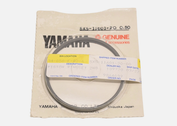 GENUINE YAMAHA NEW NOS PISTON RING SET 2ND O/S 1982 YZ250 5X5-11601-20