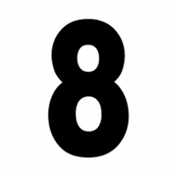 Factory Effex 8" Pro Numbers Black 3-Pack Universal Number Plate Decals 02-4368