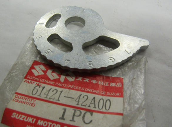 1986-2019 Suzuki DR200 DR125 SP125 SP200 OEM Chain Adjuster Plate 61421-42A00