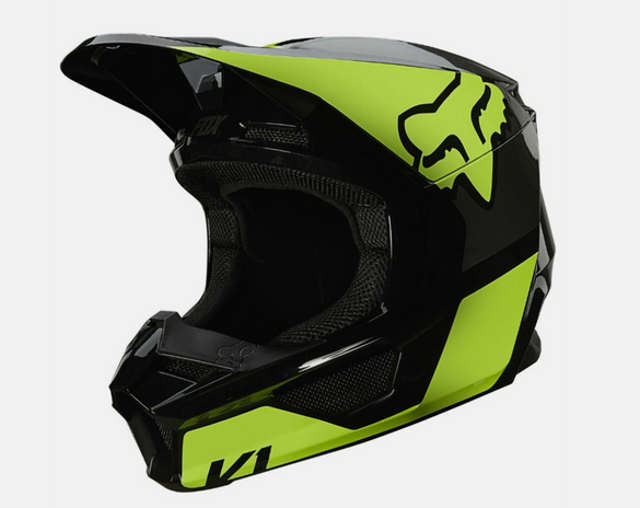 FOX Racing Revn VI Flo Yellow Youth Medium Lightweight Helmet 25875-130-YM