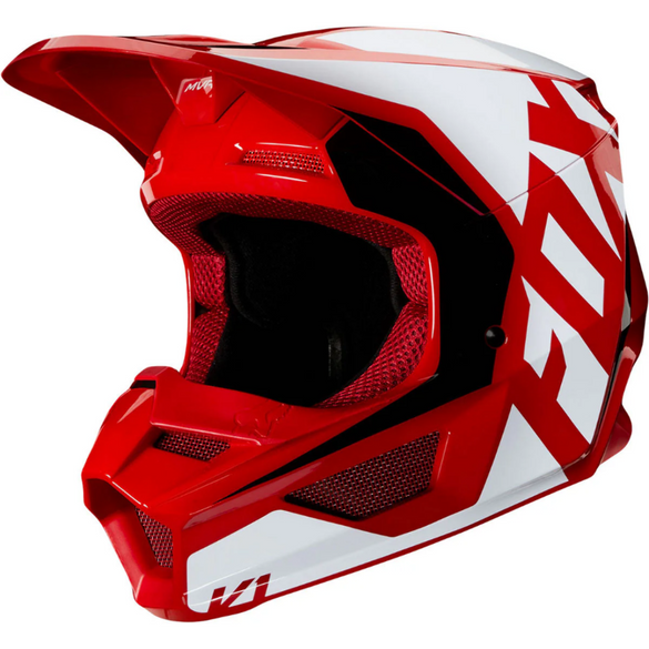Fox Racing Youth Small V1 PRIX Motocross Helmet Flame Red 23983-122