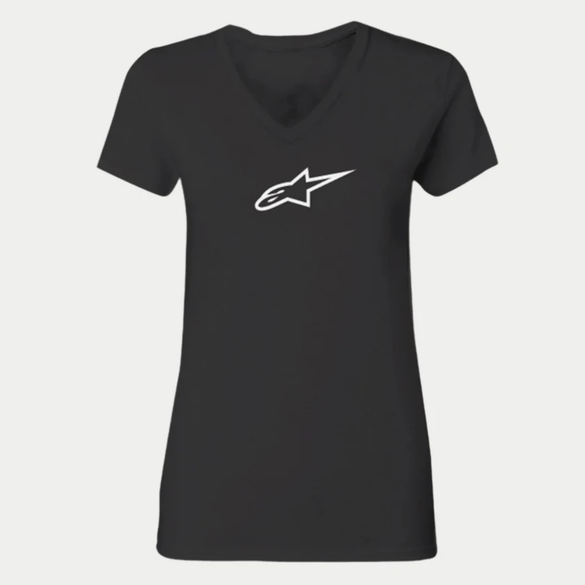 Alpine Stars Women's Ageless V-Neck Tee Black, White SIZE: XL 3031-3069