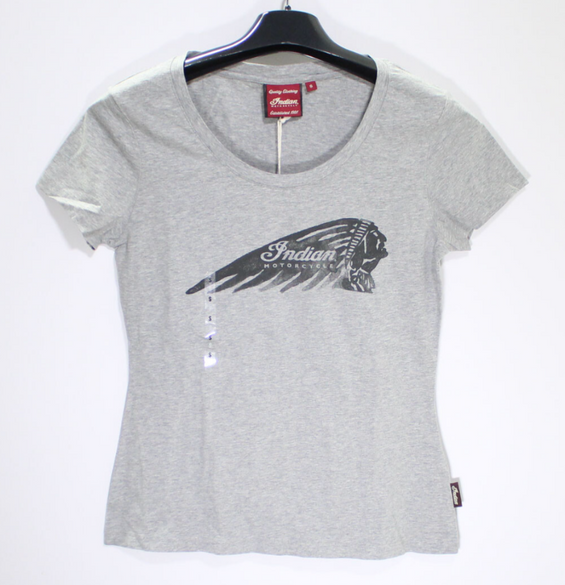 Indian Motorcycle Womens Headdress Marl Tee Size Small 286628302