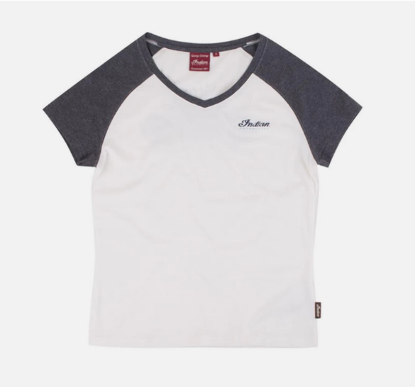 INDIAN MOTORCYCLE WOMENS IMC RAGLAN BIKE TEE SHIRT SIZE SMALL 286894102