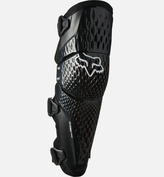 FOX RACING Black Titan Pro D30 CE Knee Guard Adult L/XL 25190-001-XL