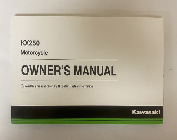 2019 Kawasaki KX252AKF OEM Owner's Manual 99987-0054