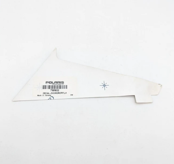Polaris RZR Turbo XP EPS S 4 Rear Front Left Hand Door Decal 7191932