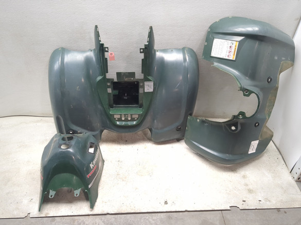 03-13 Kawasaki Prairie 360 4X4 Front Rear Fender Set With Gas Fuel Tank Cover