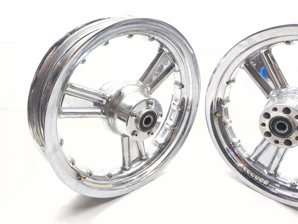 Fat Box Rim 00-06 Harley Davidson Fat Boy FLSTF Front Rear Wheel Rim STRAIGHT 16X3 ...
