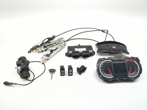 10-13 Can Am Spyder RT ECU Cluster Gauge Ignition Latch Switch Key Set 710001389