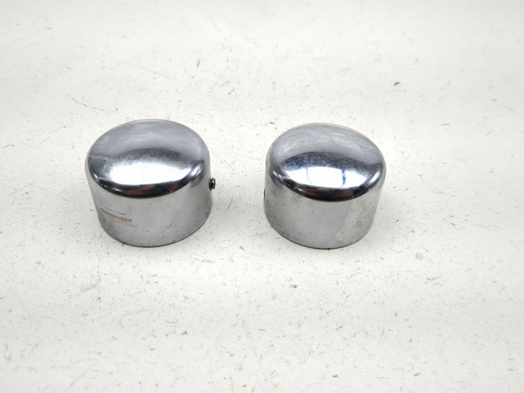 04-06 Harley Road King Custom FLHRSI Front Axle Nut Cover Set 44116-07A