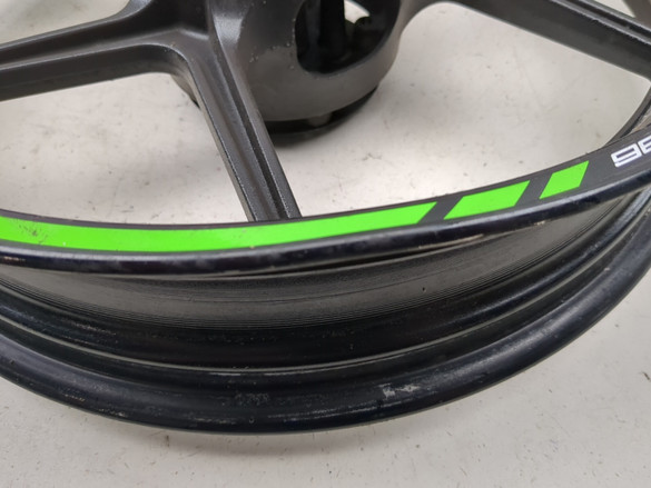 13-18 Kawasaki ZX 636 ZX6R Front Wheel Rim 17x3.50 BENT - Sun