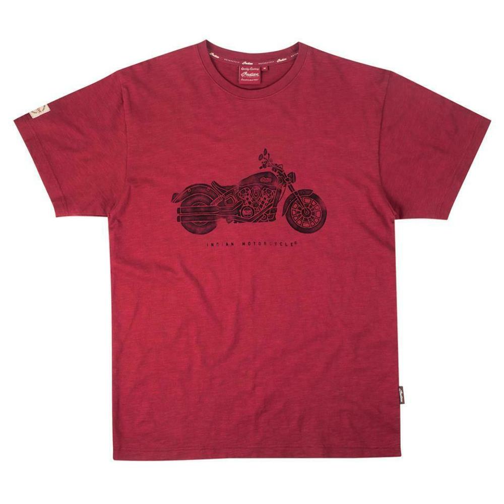 Indian Motorcycle Open Box Men's Bike Print T-Shirt Red 286892312 Size 2XL