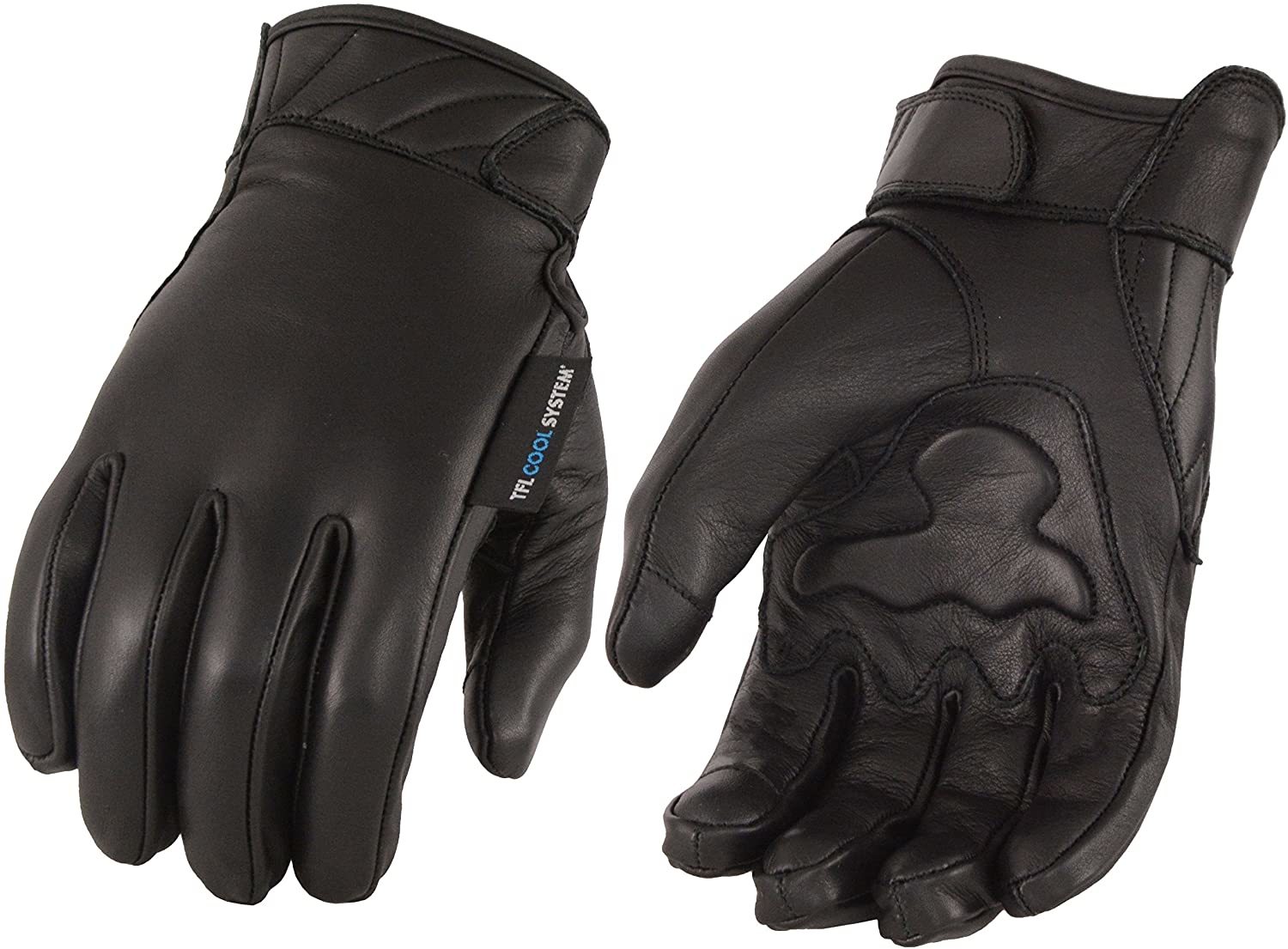 Milwaukee Leather MG7502-3XL Men's Leather Gloves Black W Cool Tec Size 3XL