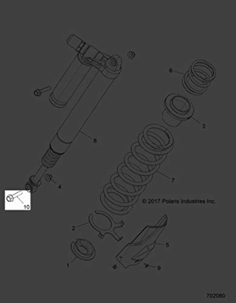 Polaris 2011-2020 Rzr Military Scr Hxfl M12x1 5X60 10 9 Zod 7519138 New Oem