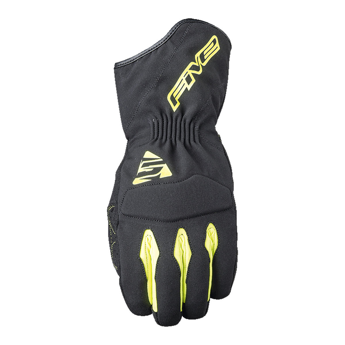 Five WFX3 Black Fluo Yellow Waterproof Synthetic Leather Gloves 555-05742 Size S