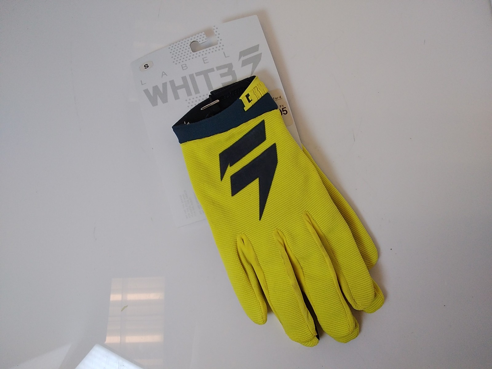 Shift WHITE LABEL Air MX Offroad Gloves Yellow Navy Small 19325-079-S
