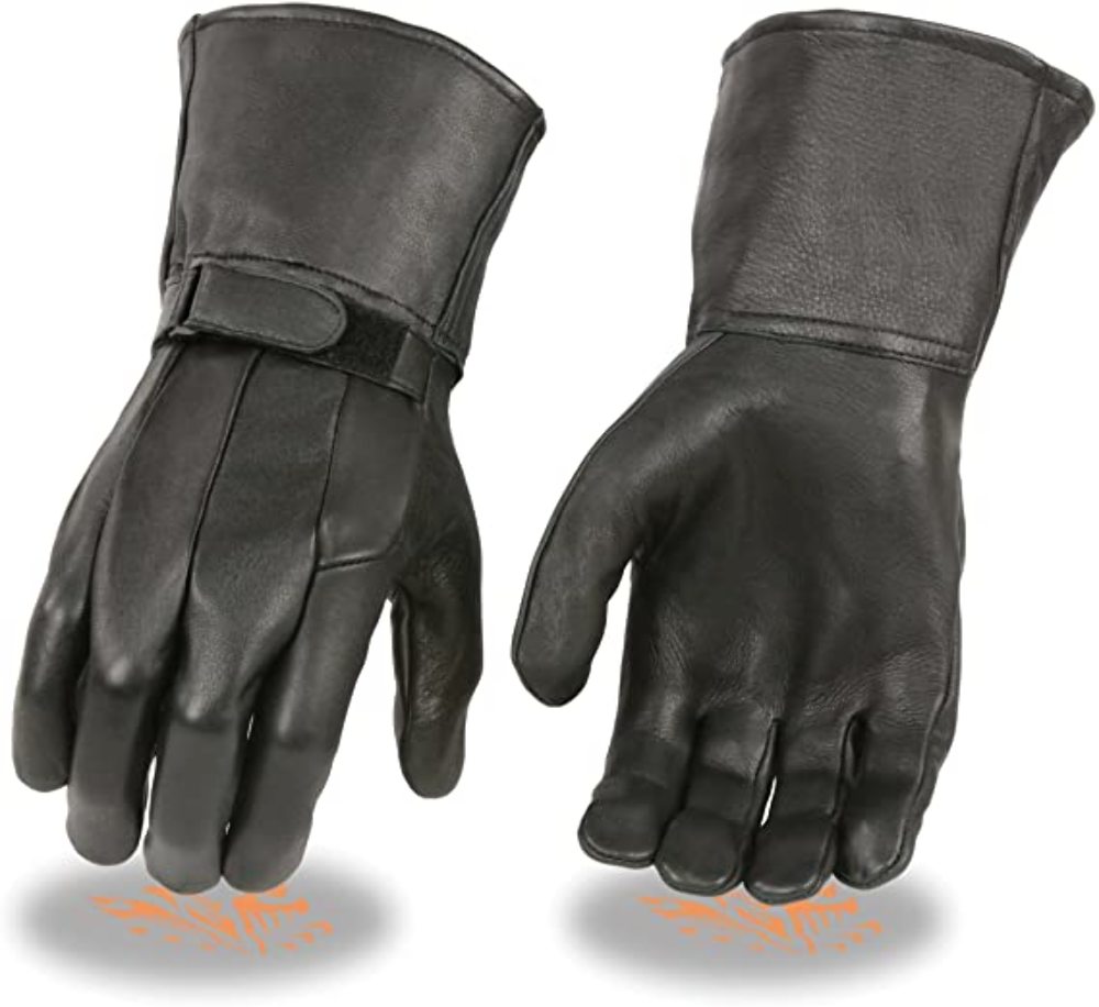 MILWAUKEE LEATHER MENS BLACK LEATHER GLOVES SH864TH-S SIZE S