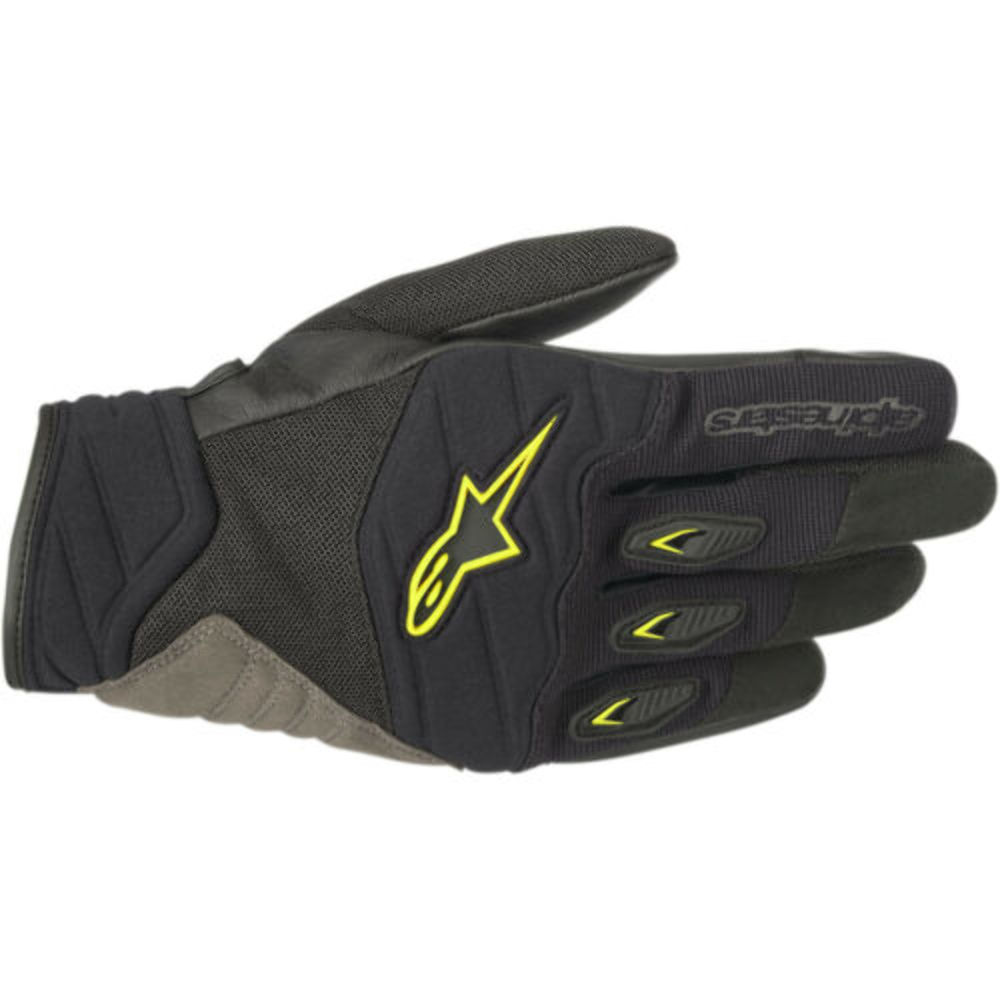 Alpinestars Shore Motorcycle Gloves Black Yellow 3301-3250 Size S