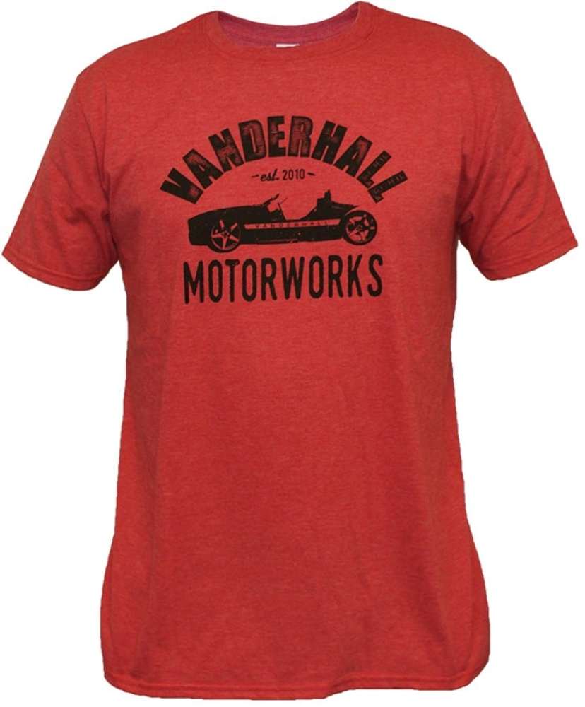 Vanderhall SS Unisex Shirt Red Motorworks Black Graphic LARGE LG L 69221723