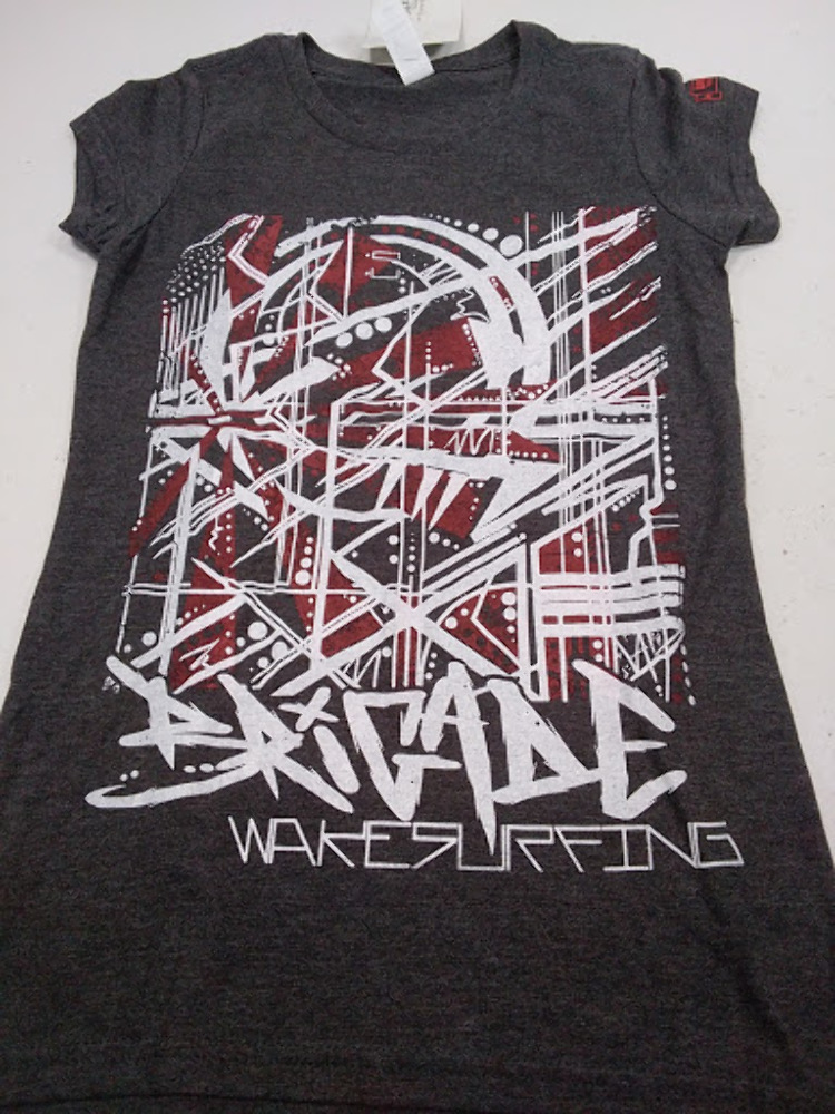 Brigade Open Box Women's Grey Graffiti Shirt  BWS-GRF-GY-XS SIZE XS