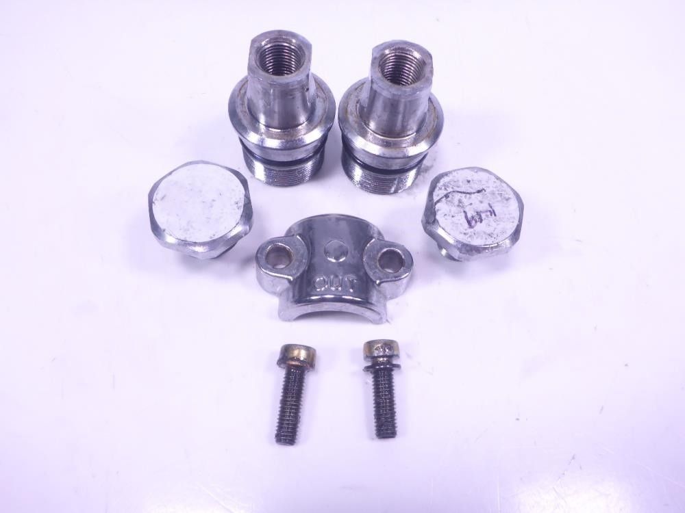 11 Harley Road Glide Ultra FLTRUSE Axle Covers Hardware Kit Pinch Bolt Cap