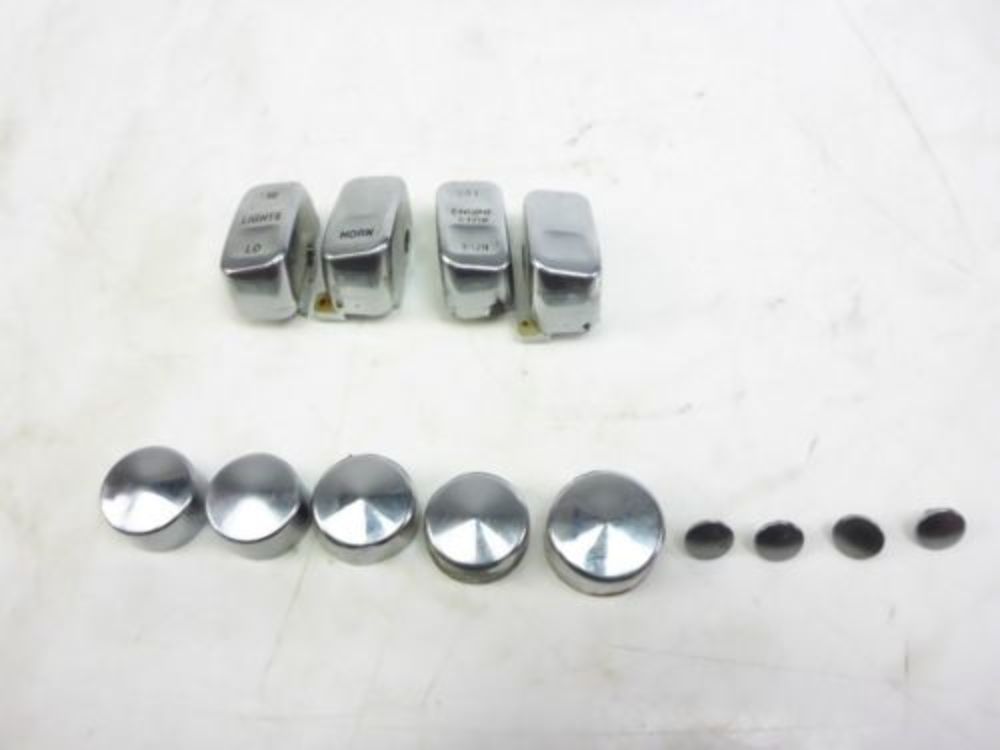 78 Harley Davidson Ironhead Button Bar End Switch Cap Covers Kit CHROME