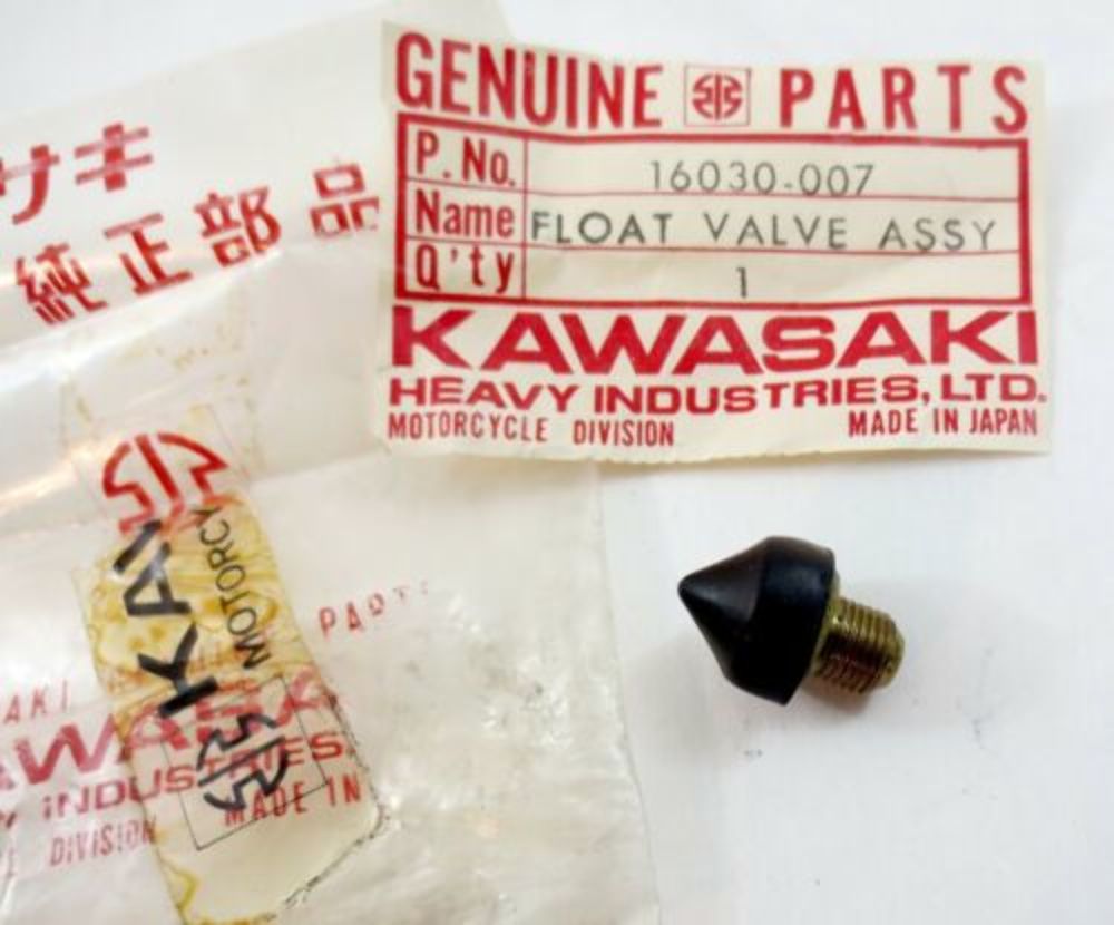 Kawasaki  Genuine  OEM  Float  Valve  Assy.  -  16030-007