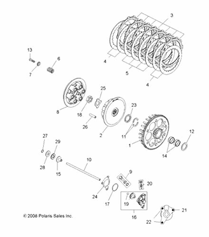 Polaris Metal Clutch Disk 1.0 mm Genuine OEM Part 3234458 Qty 1