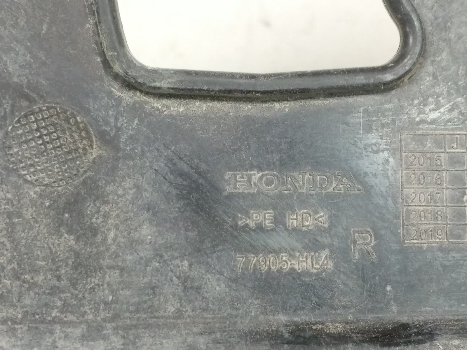 18 Honda Pioneer SXS 1000 5 Rear Right Inner Body Cover Plastic 77905-HL4