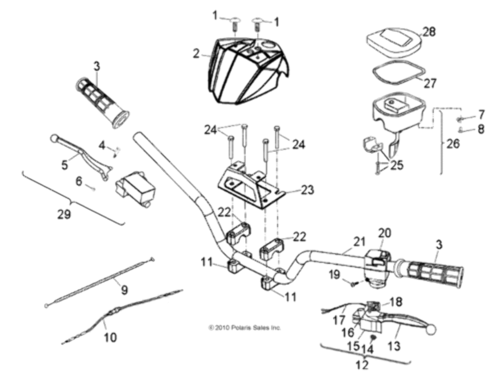 Polaris OEM '14-20 Phoenix Cover Control Throttle 0454909