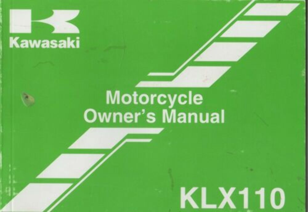 NEW OEM Kawasaki Owner's Manual KLX110A6F (2006) 99987-1355