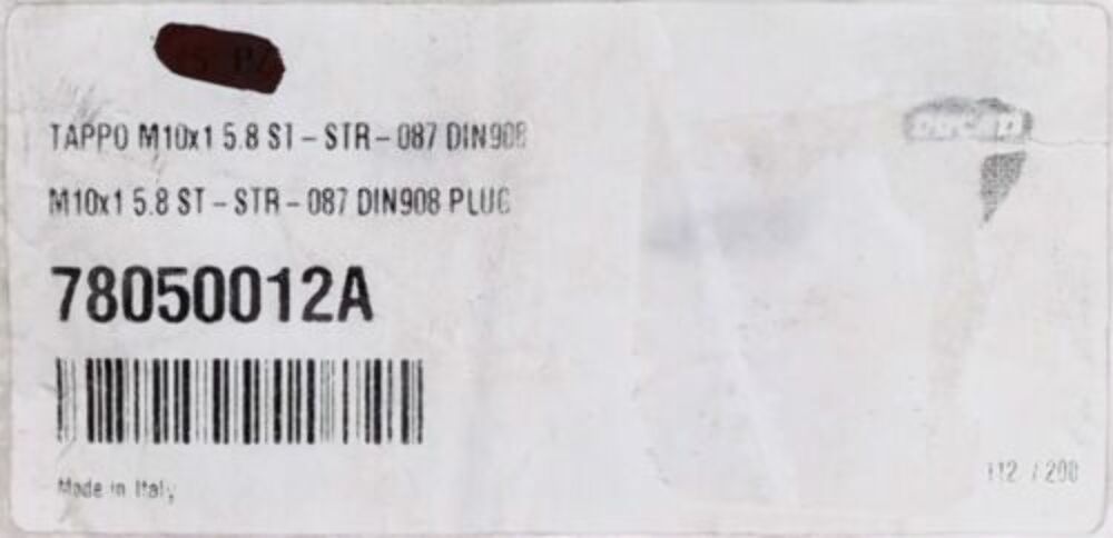 Genuine Ducati Threaded Plug PN 78050012A