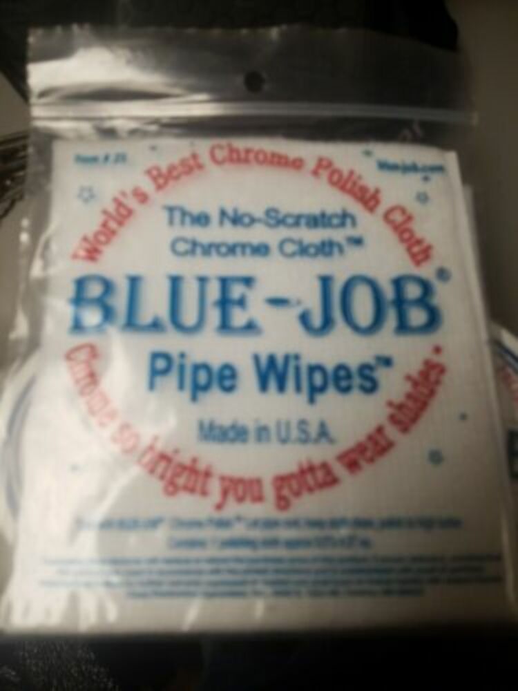 Blue-Job Chrome Polish Pipe Wipes Motorcycle - 3704-0046