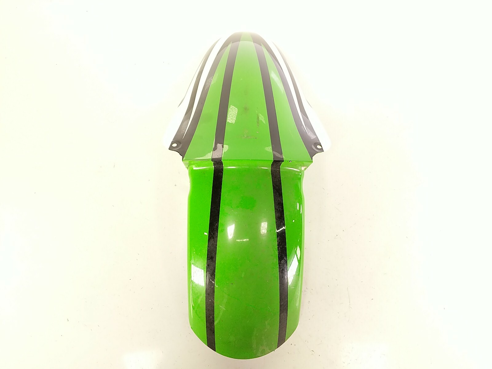 05-08 Kawasaki ZZR 600 Green Front Wheel Fender Damaged