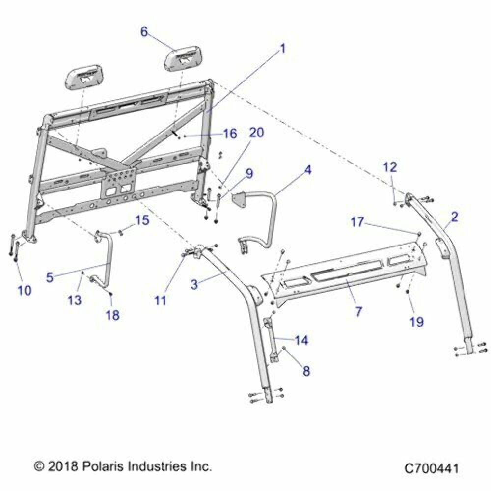 Polaris 7547080 NUT-HEXHD M8X1.25 Part Ranger 1000 XP