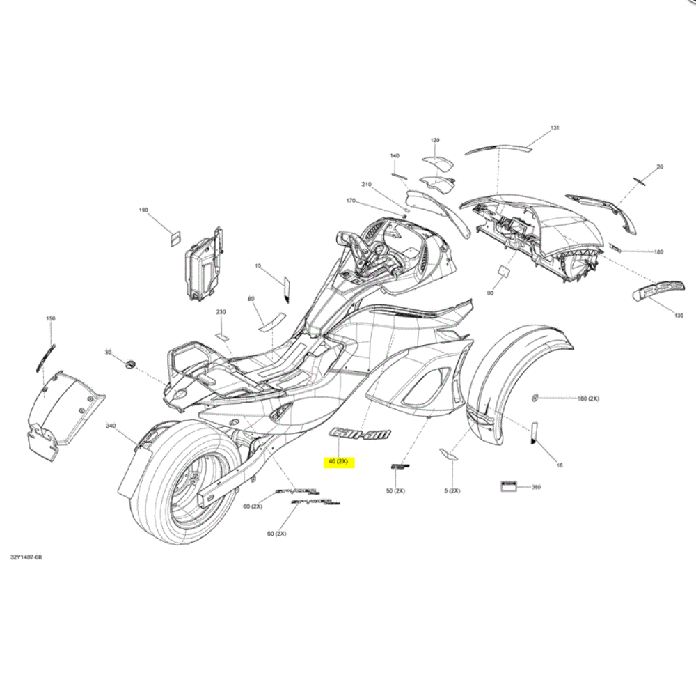 Sea-Doo New OEM Decal Can-Am(ORANGE/BLACK) 704903828