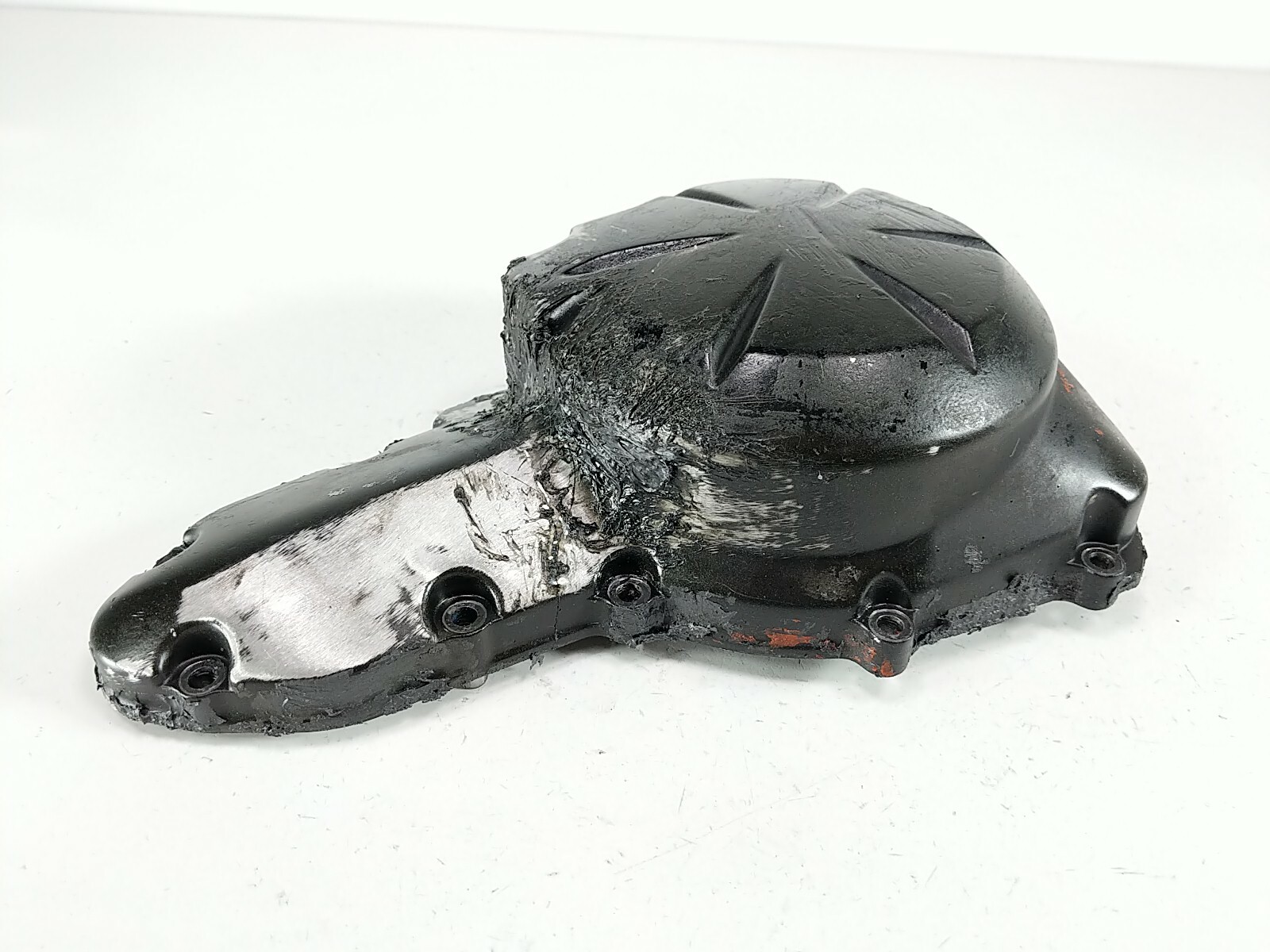 09 Kawasaki Ninja 650 EX650R Engine Motor Side Stator Cover Damaged