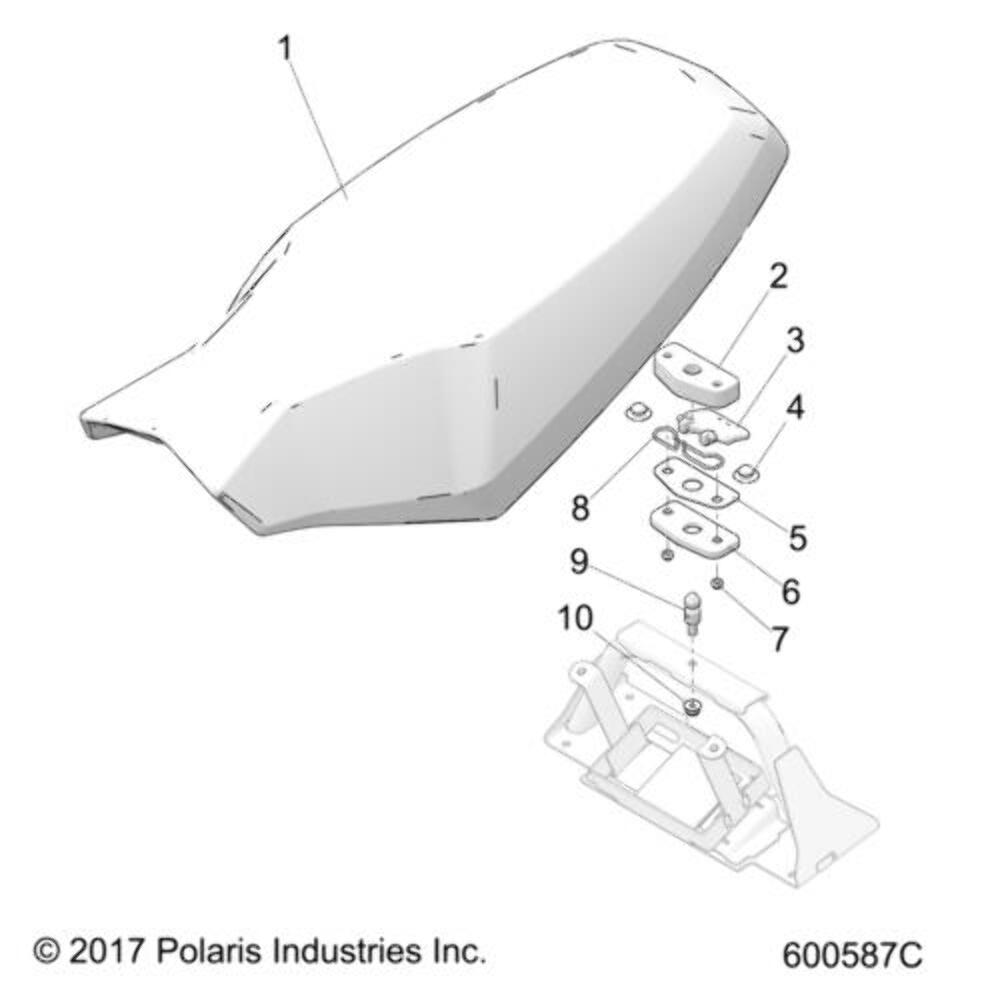 Polaris Nylok Nut Genuine OEM Part 7546703 Qty 7