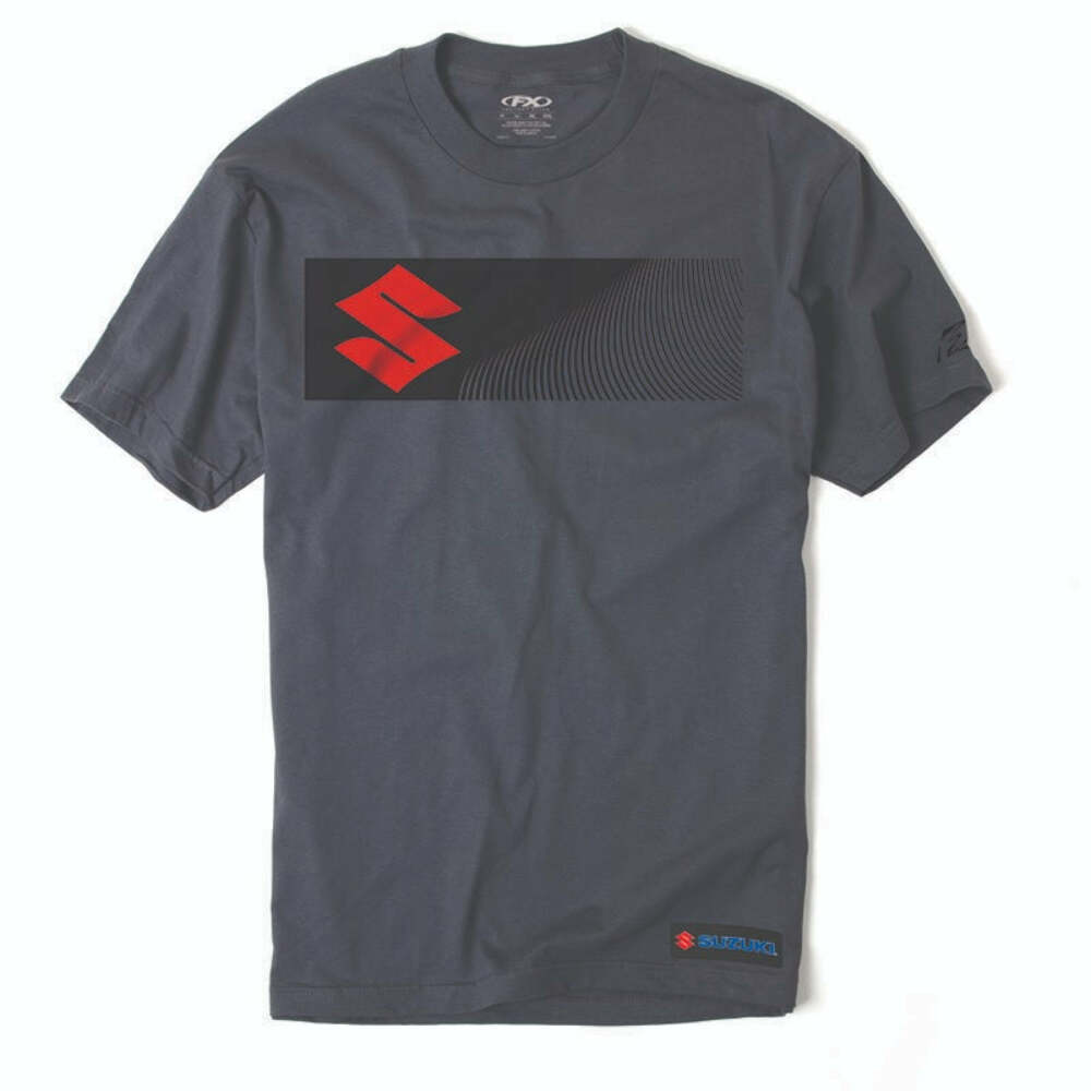 NEW GENUINE SUZUKI LOGO "S" BAR GREY LOGO TEE 990A0-16247-MED
