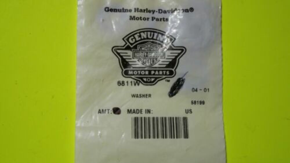 OEM Harley Davidson 1/4" x 3/4" x 1/64" Washer P/N 6811W QTY2