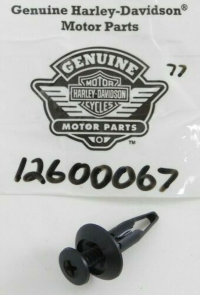 Harley Davidson Touring Softail Plastic Fastener OEM 12600067 QTY2