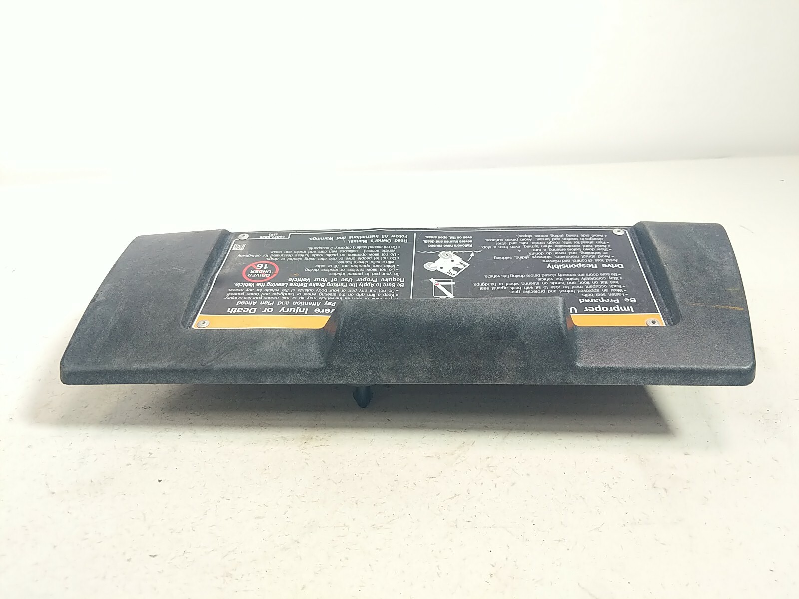 20 Kawasaki KRX Teryx KRF1000 Glove Box Storage Lid Cover Warning 56071-0826