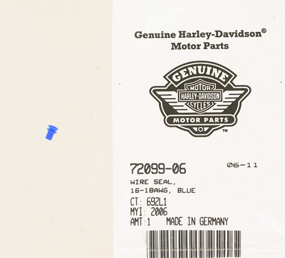 Harley-Davidson Wire Seal (Blue) Part Number 72099-06