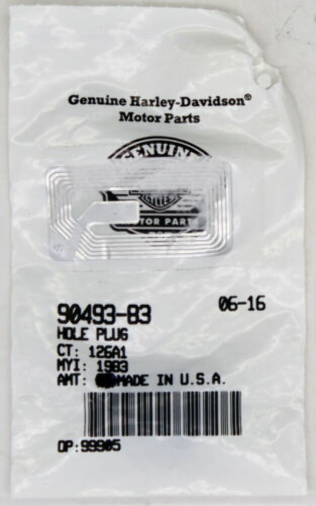 N. Harley Davidson OEM Hole Plug 90493-83 - Sun Coast Cycle Sports