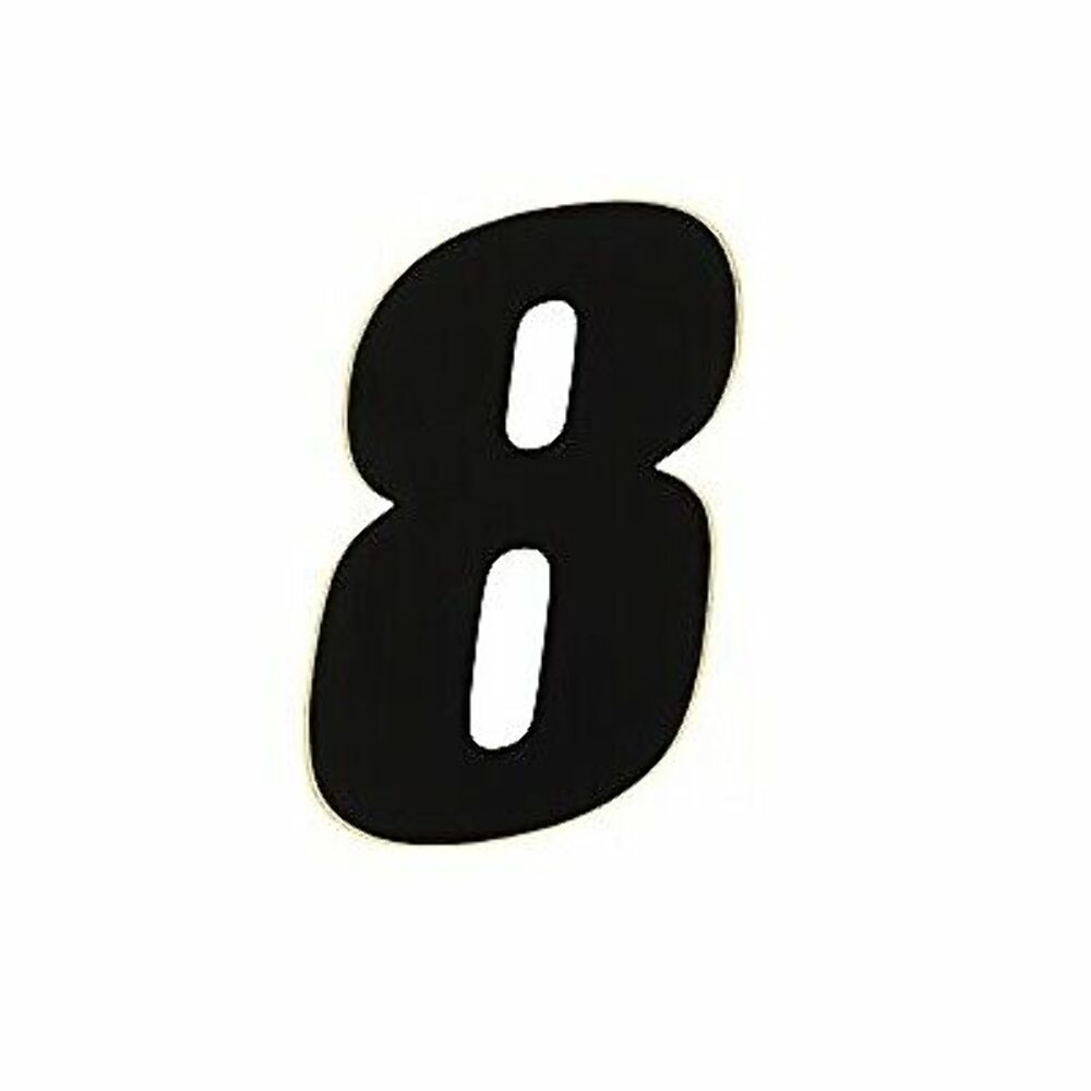One Industries 7" Number Plate Decal "8" 3 Pack NU7-8-BK