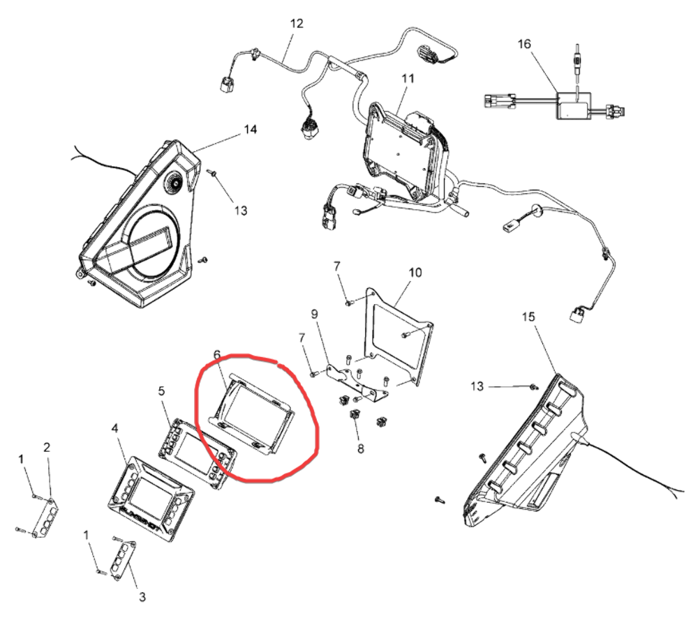 Polaris Radio Display Mount Genuine OEM Part 5451285