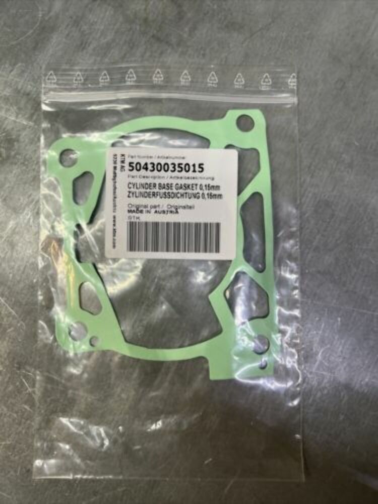 KTM HUSQ GAS GAS 125/150 CYLINDER BASE GASKET 0,15mm 50430035015